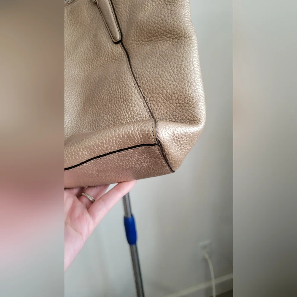 Coach Kelsey Metallic Gold Shoulder Bag